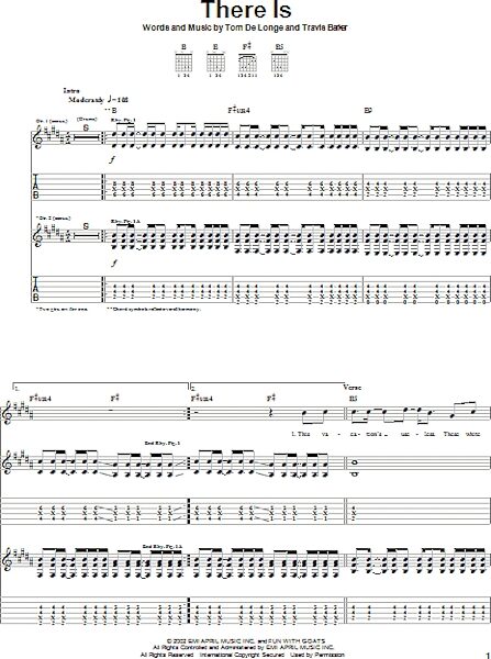 There Is - Guitar TAB, New, Main