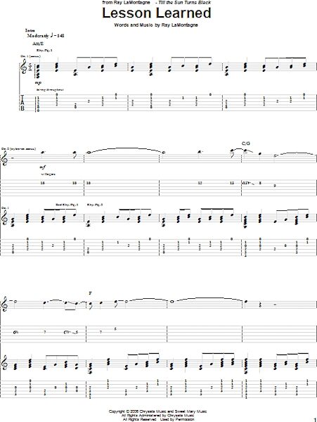 Lesson Learned - Guitar TAB, New, Main