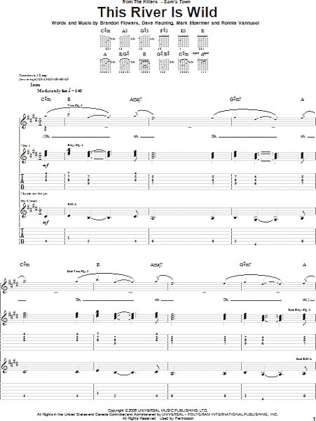 This River Is Wild - Guitar TAB, New, Main