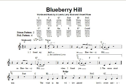 Blueberry Hill - Easy Guitar, New, Main