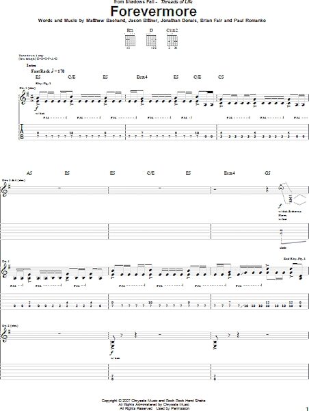 Forevermore - Guitar TAB, New, Main