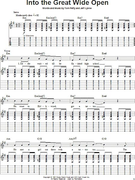 Into The Great Wide Open - Guitar Tab Play-Along, New, Main