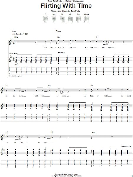 Flirting With Time - Guitar TAB, New, Main