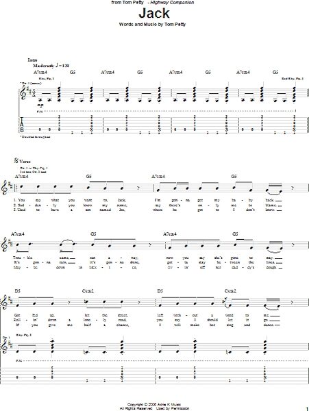 Jack - Guitar TAB, New, Main