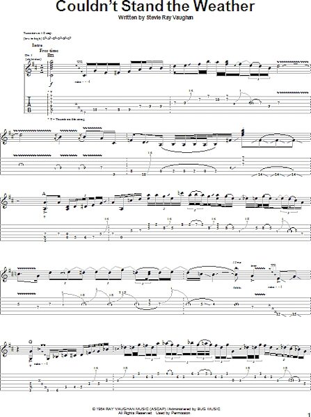 Couldn't Stand The Weather - Guitar TAB, New, Main
