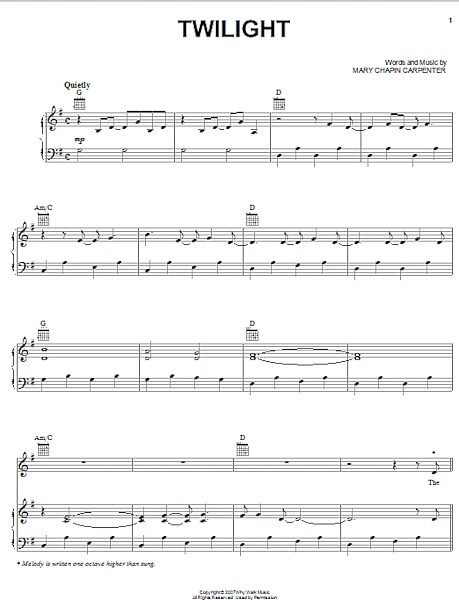 Twilight - Piano/Vocal/Guitar, New, Main