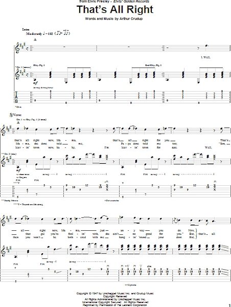 That's All Right - Guitar TAB, New, Main