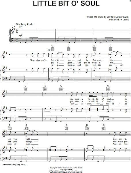 Little Bit O' Soul - Piano/Vocal/Guitar, New, Main