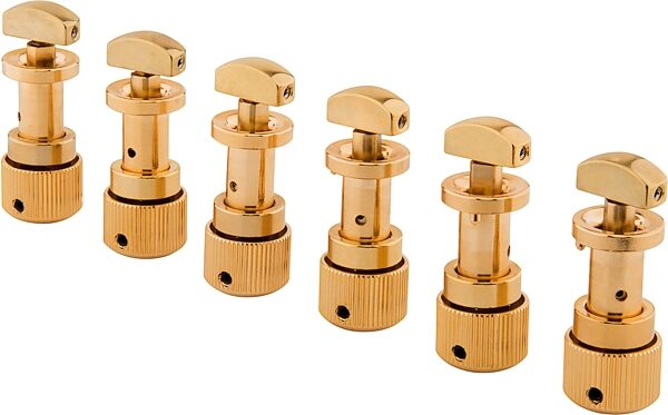 Steinberger Gearless Tuners, Gold, Set of 6, Action Position Back
