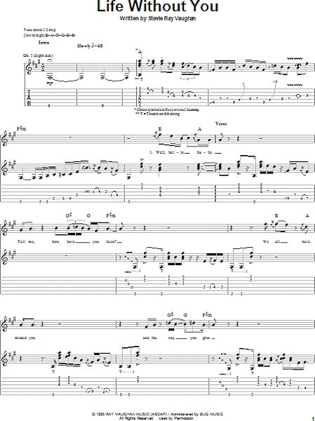 Life Without You - Guitar TAB, New, Main