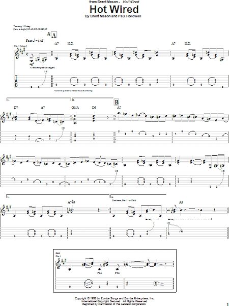 Hot Wired - Guitar TAB, New, Main