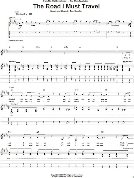 The Road I Must Travel - Guitar TAB, New, Main