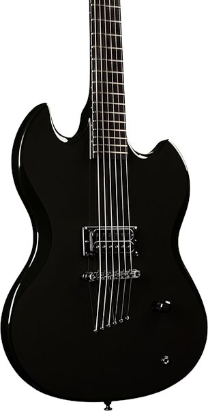 Guild Polara Night Edition Electric Guitar, Black Tungsten Gloss, Action Position Front