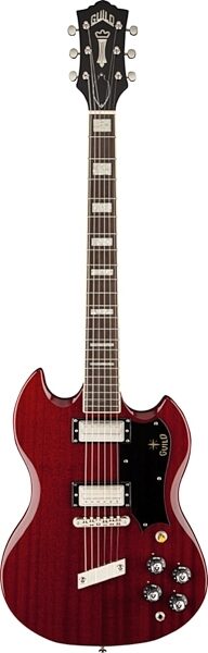 Guild S-100 Polara Electric Guitar (with Case), Cherry Red