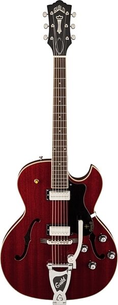 Guild Starfire III Electric Guitar with Tremolo (and Case), Cherry Red