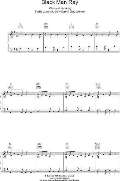 Black Man Ray - Piano/Vocal/Guitar, New, Main
