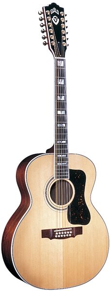 Guild F512 12-String Jumbo Acoustic Guitar (with Case), Natural