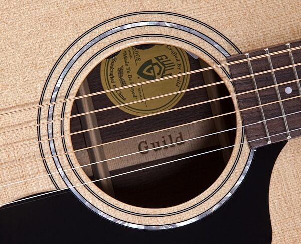 Guild D-150CE Dreadnought Acoustic-Electric Guitar with Case, Soundhole
