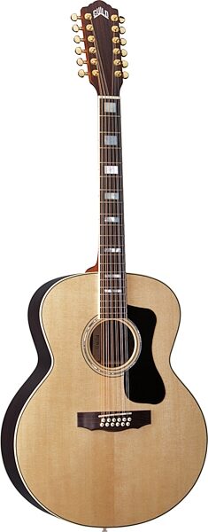 Guild F-1512 Jumbo Acoustic Guitar (12-String with Case), Left
