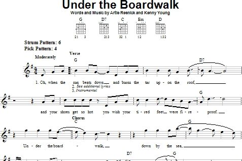 Under The Boardwalk - Easy Guitar, New, Main