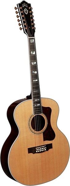 Guild F-512 Jumbo Acoustic Guitar (with Case, 12-String), Natural Left