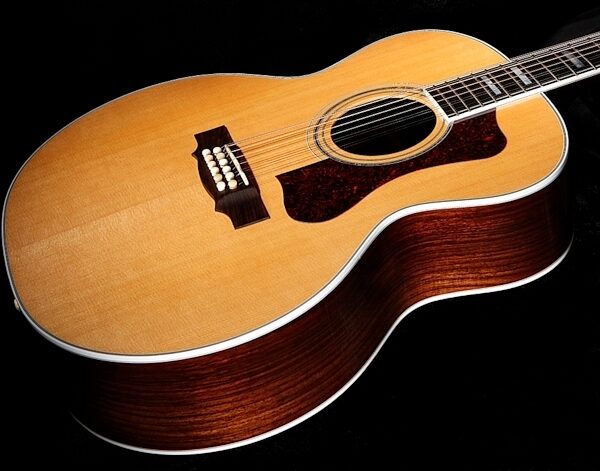 Guild F-512 Jumbo Acoustic Guitar (with Case, 12-String), Natural View 6