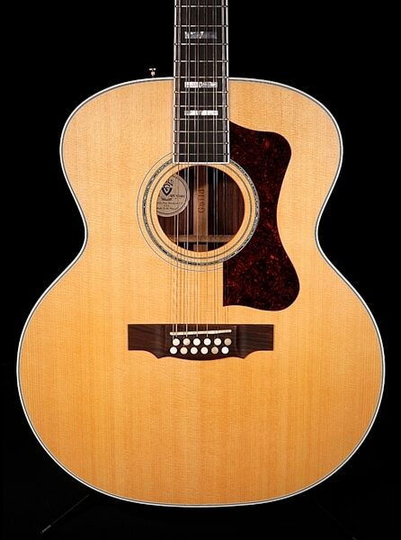 Guild F-512 Jumbo Acoustic Guitar (with Case, 12-String), Natural View 1