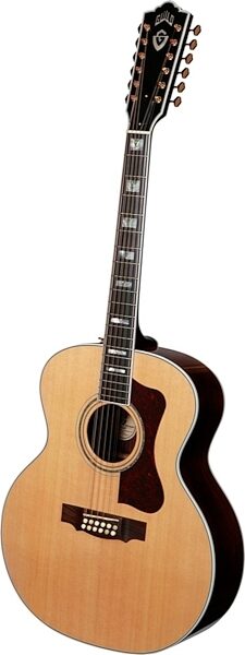 Guild F-512 Jumbo Acoustic Guitar (with Case, 12-String), Natural Right