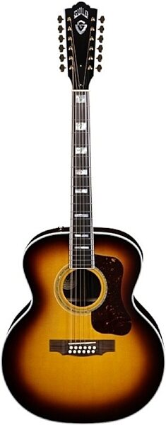 Guild F-512 Jumbo Acoustic Guitar (with Case, 12-String), Antique Burst