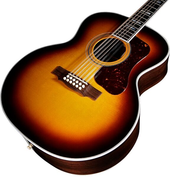 Guild F-512 Jumbo Acoustic Guitar (with Case, 12-String), Antique Burst View 1