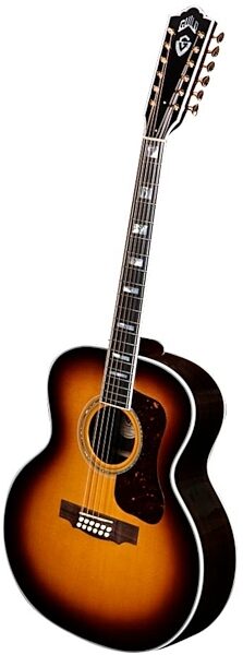 Guild F-512 Jumbo Acoustic Guitar (with Case, 12-String), Antique Burst View 4