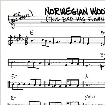 Norwegian Wood (This Bird Has Flown) - Real Book - Melody/Chords, New, Main