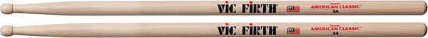 Vic Firth American Classic 3A Wood Drumsticks, New, Action Position Back