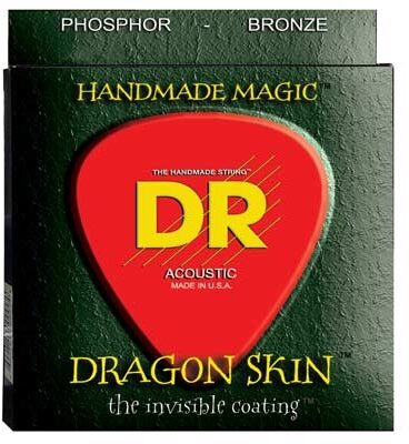 DR Strings Dragon Skin K3 Coated Phosphor Bronze 12-String Acoustic Guitar Strings, New, Main