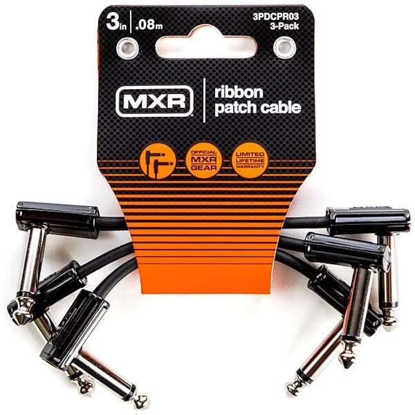 MXR Ribbon Patch Cables, 3 inch, 3-Pack, Action Position Front