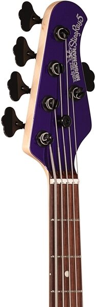 Ernie Ball Musicman StingRay 5 Electric Bass, 5-String (with Case), Headstock Left Front