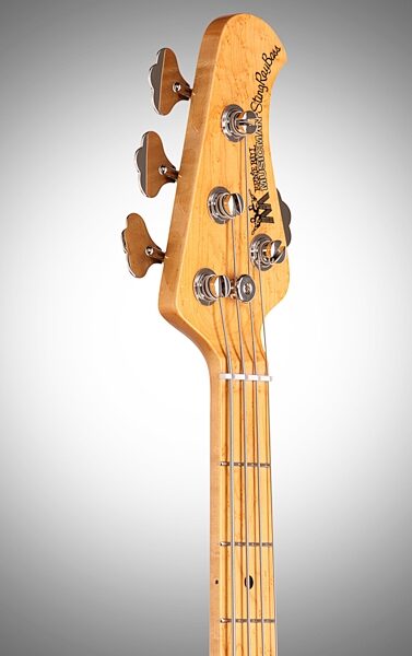 Ernie Ball Music Man Classic StingRay Electric Bass (Maple with Case), Headstock Left Front