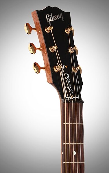 Gibson Limited Edition J-45 Genuine Mahogany Acoustic-Electric Guitar (with Case), Headstock Left Front