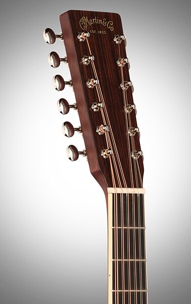 Martin D12-35 50th Anniversary Dreadnought Acoustic Guitar (12-String, with Case), Headstock Left Front