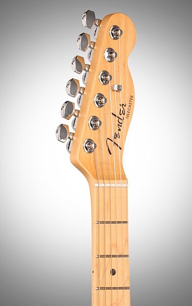 Fender American Elite Telecaster Thinline Electric Guitar (Maple, with Case), Headstock Left Front