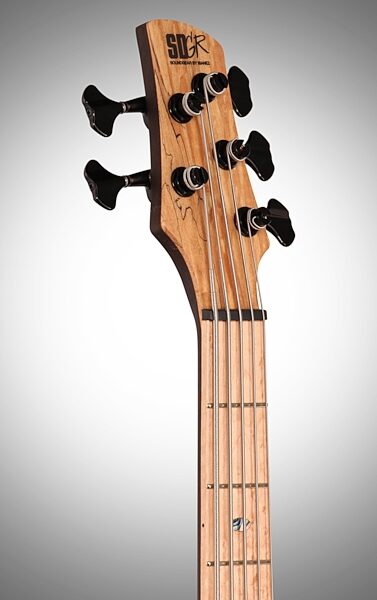 Ibanez SR5SM Premium Electric Bass, 5-String (with Case), Headstock Left Front