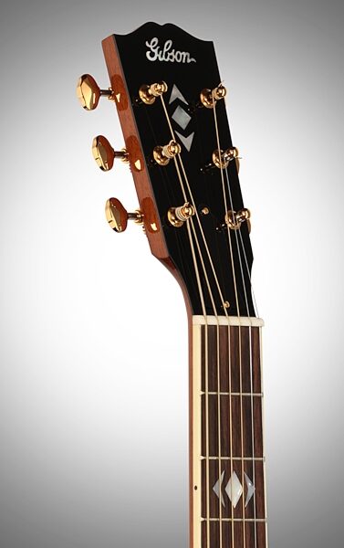 Gibson 2015 Limited Edition Iron Mountain Acoustic-Electric Guitar (with Case), Headstock Left Front