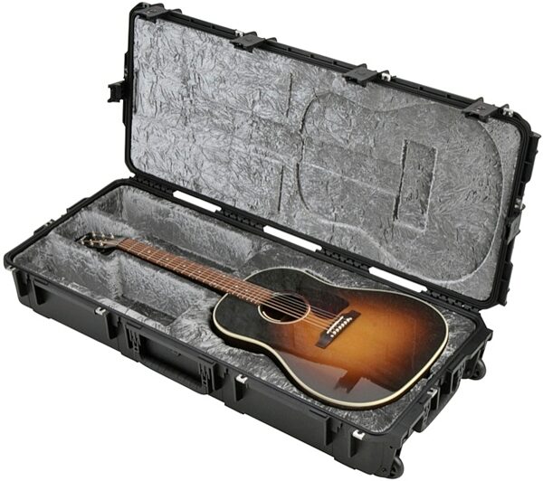 SKB 3i Series Waterproof Rolling Acoustic Guitar Case, Black, 3I-4217-18, Black