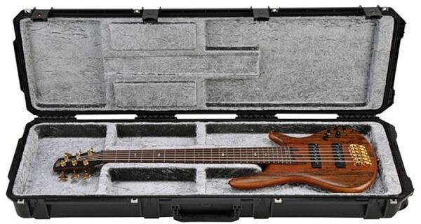 SKB 3I5014OP Waterproof ATA Open Cavity Electric Bass Case with Wheels, New, Main