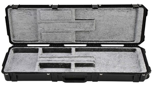 SKB 3I5014OP Waterproof ATA Open Cavity Electric Bass Case with Wheels, New, Front