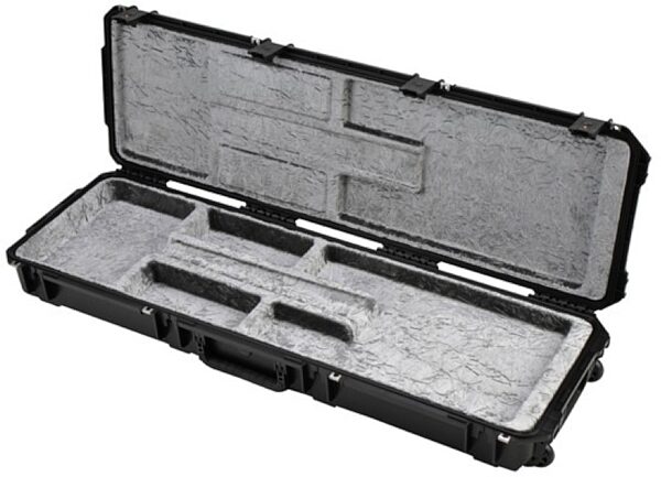 SKB 3I5014OP Waterproof ATA Open Cavity Electric Bass Case with Wheels, New, Left