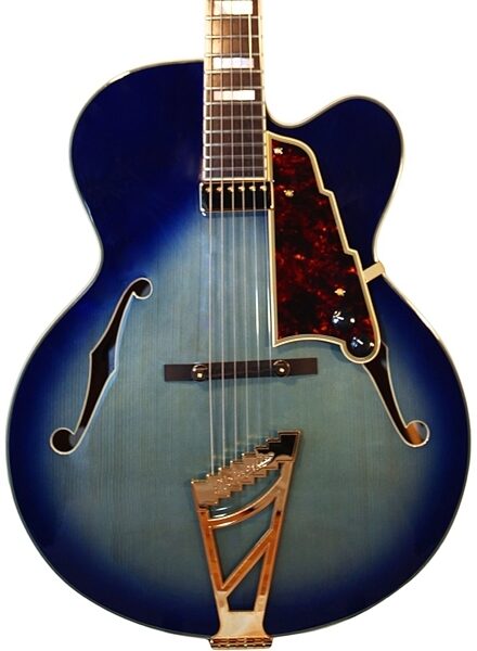 D'Angelico Excel EXL-1 Archtop Hollowbody Electric Guitar (with Case), Blue Burst Body