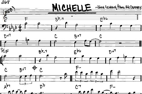 Michelle - Real Book - Melody/Chords, New, Main