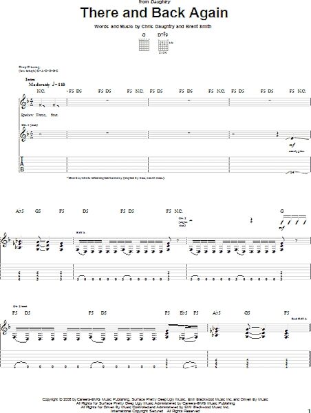 There And Back Again - Guitar TAB, New, Main