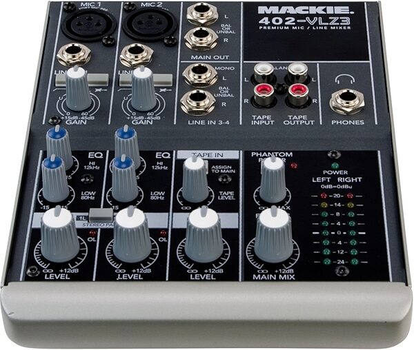 Mackie 402-VLZ3 4-Channel Ultra Compact Mixer, Front